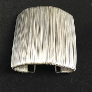 Lovely Adjustable Silver Tone Cuff Bracelet EUC